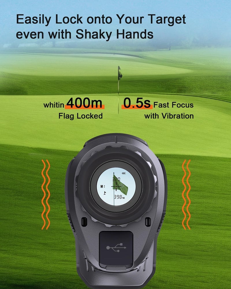 PEAKPULSE Hunting Range Finder for Hunter Golf Golfer HDLCD Display 1200Yds & 2200Yds 8X Magnification IP65 Rechargeable HCD Los Scan Angle Height Measurement Archery Shooting Bow - Image 3